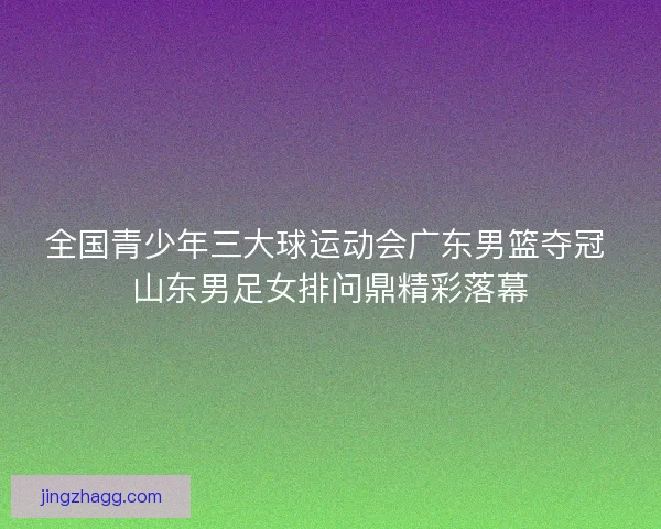 全国青少年三大球运动会广东男篮夺冠 山东男足女排问鼎精彩落幕